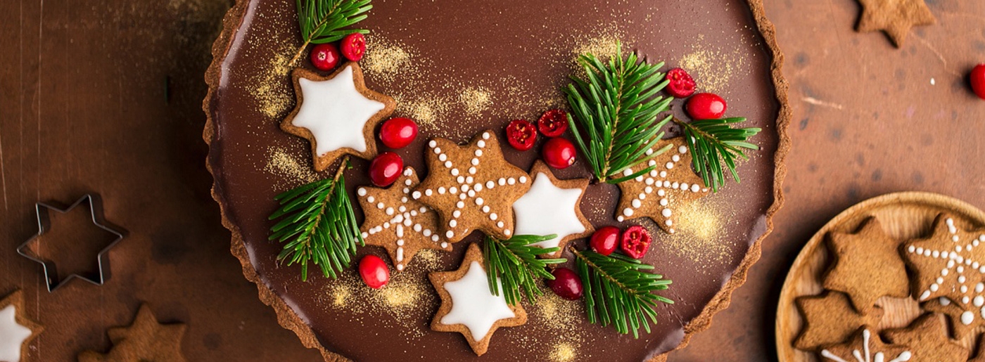 Χριστουγεννιάτικη Τάρτα Σοκολάτας με Γάλα Καρύδας